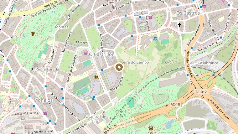 Mapa con la ubicación de Buba Beauty Studio en Rúa Curtis 8, A Coruña